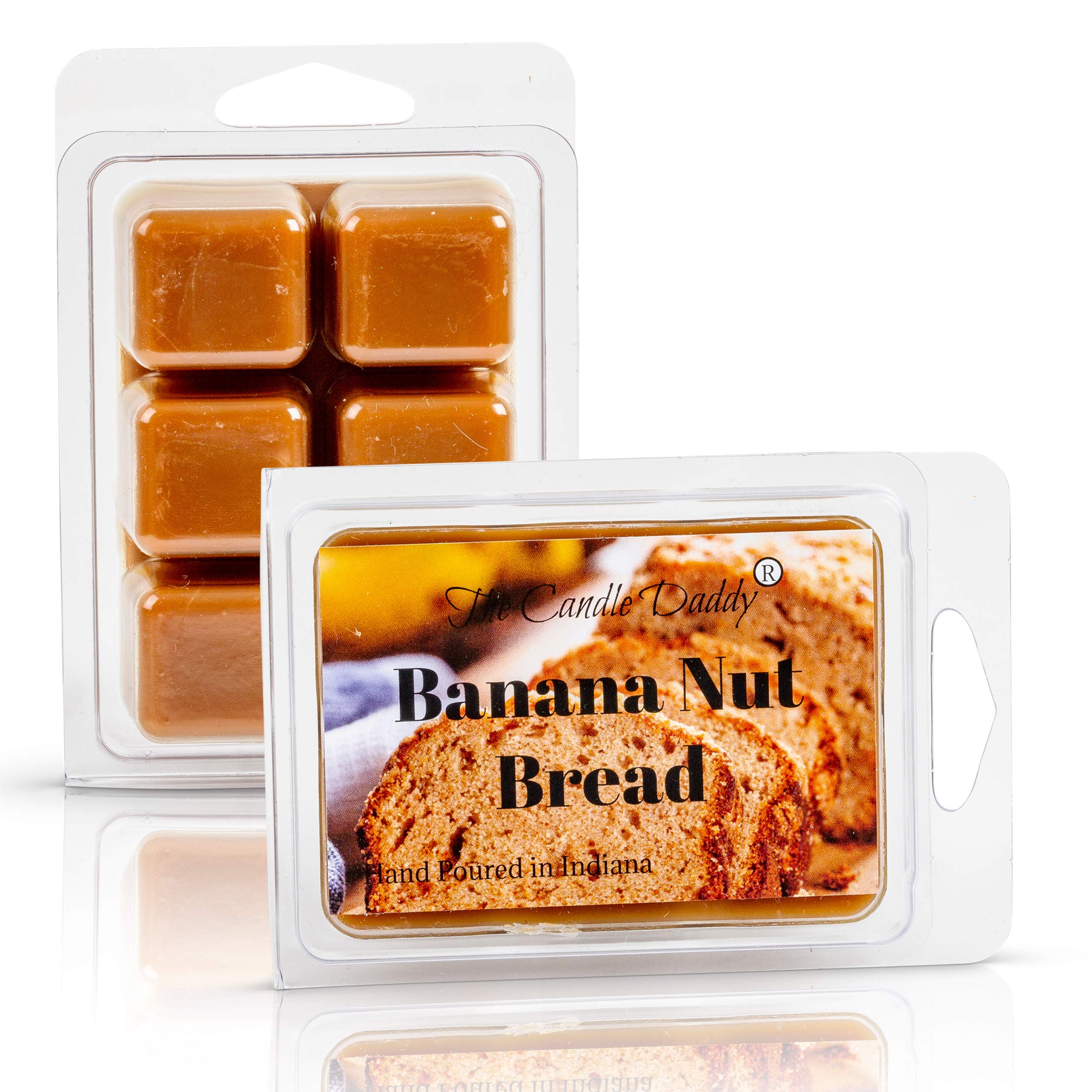 Banana Nut Bread Scented Wax Melts - 2oz (6 Cubes) - Strong Fragrance for Home & Office - Perfect for Wax Warmers, Gifts & Aromatherapy
