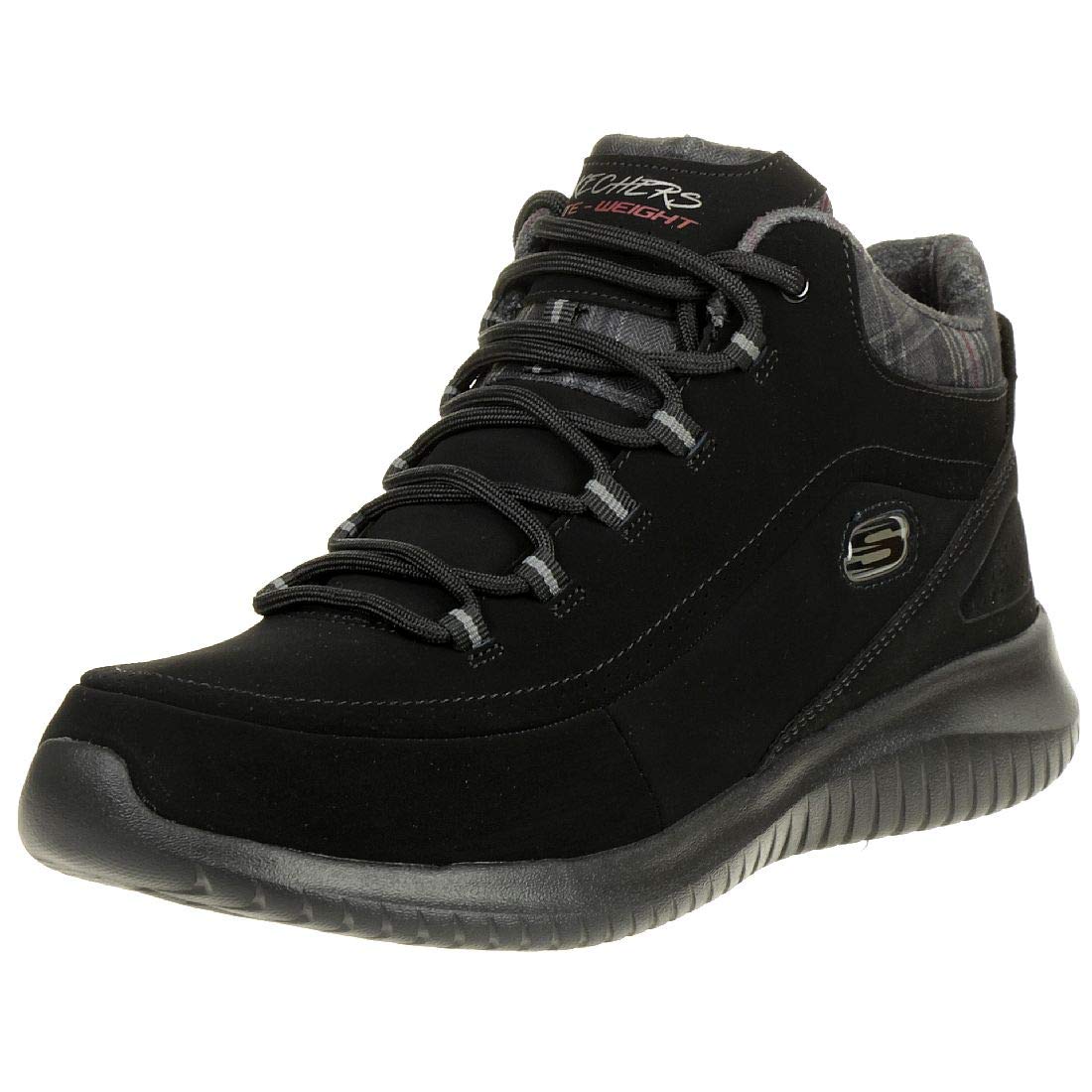 Skechers 12918 Ultra Flex CHI Black Women's Ankle Boots - Comfortable & Stylish Winter Boots for Walking, Work & Casual Outfits