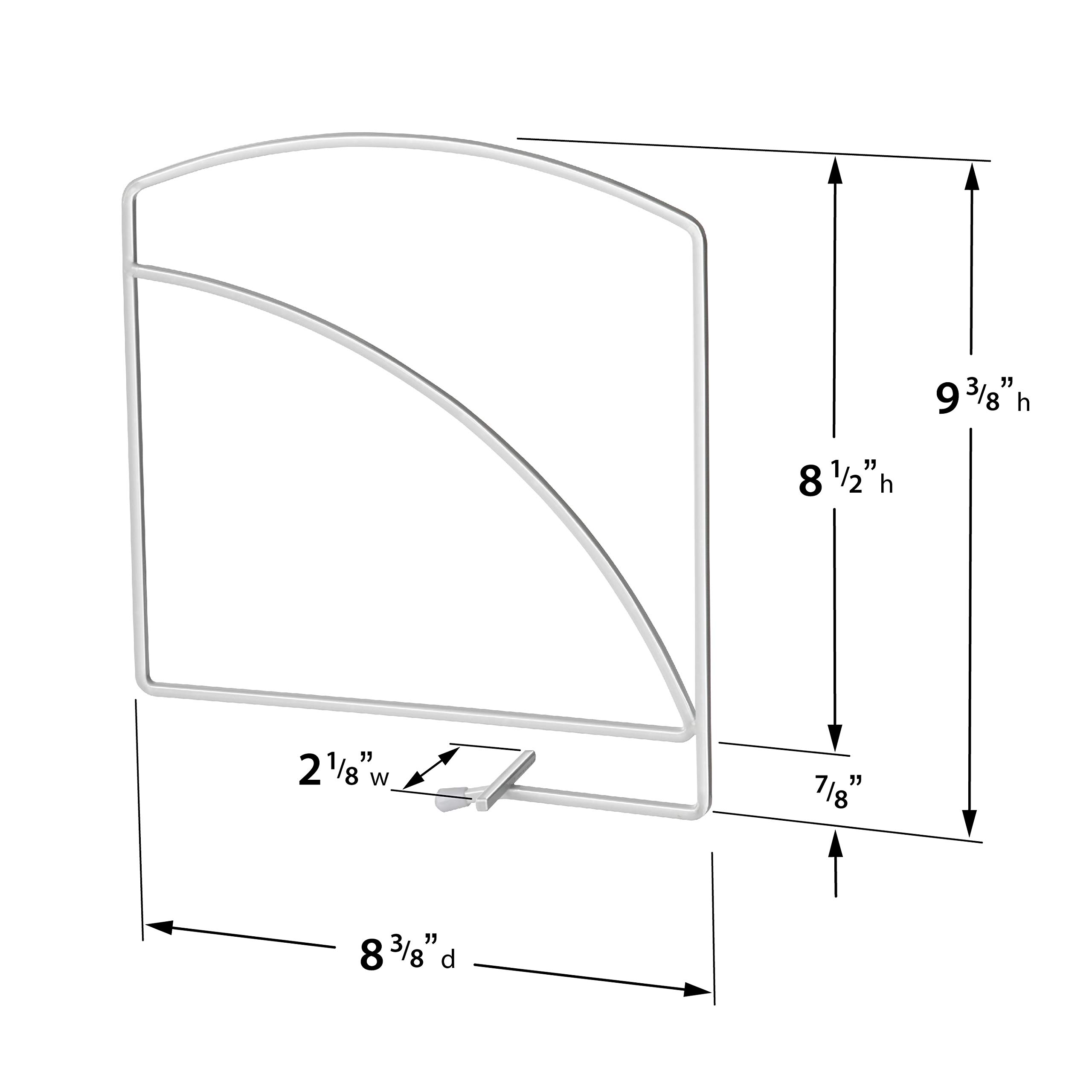 Lynk Shelf Dividers - Closet Shelf Organizer Set of 2 - White - Perfect for Wardrobe, Pantry & Cabinet Organization
