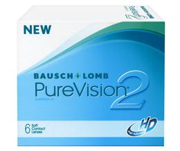 PureVision 2 HD Contact Lenses - 6 Pack (Monthly Disposable) for Clear Vision & Comfort | Perfect for Daily Wear, Sports & Night Driving