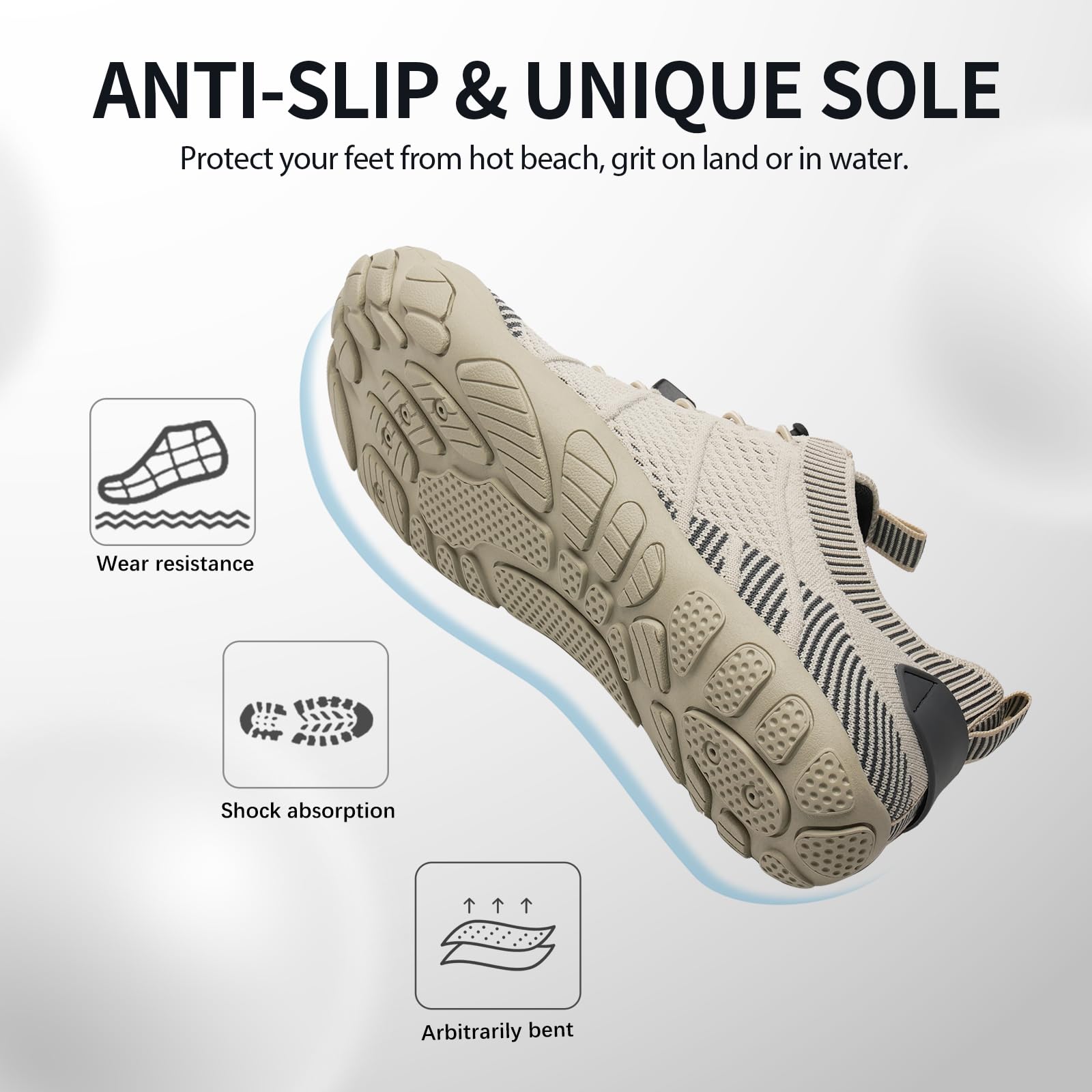 Barefoot Shoes for Men & Women - Lightweight Water Shoes for Beach, Swimming, Hiking, Walking & Outdoor Adventures | Perfect for Travel, Camping & Water Sports