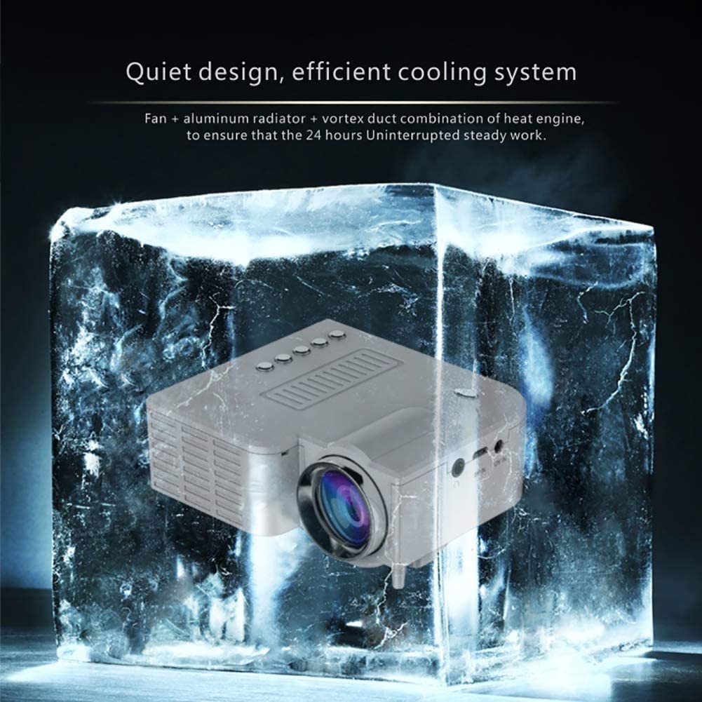 Portable LED Video Projector with Coated Lens & Built-in Speaker - HD Home Theater & Office Presentation Projector for Movies, Gaming & Business Meetings