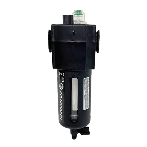 Norgren Excelon L74C-4AP-QPN Oil-Fog Lubricator with 1/2 NPT Ports, Transparent Bowl & Guard, Manual Drain - Ideal for Pneumatic Systems, Industrial Machinery & Air Tool Maintenance
