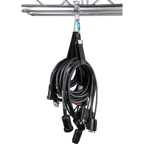 Kupo KG095311 EZ Tie Cable Holder - 5 Pack Black Cable Clips for Organizing Wires - Perfect for Home Theater, Office Desk, and Studio Equipment Setup