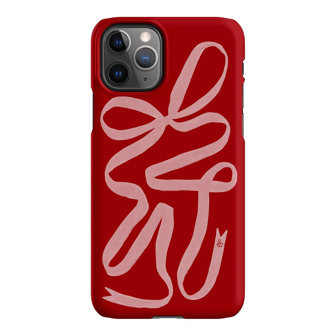 Cupid's Bow Ribbon Phone Case for iPhone & Samsung - Elegant Valentine's Day Gift for Her, Romantic Couple Accessory | Perfect for Dating, Anniversaries & Special Occasions