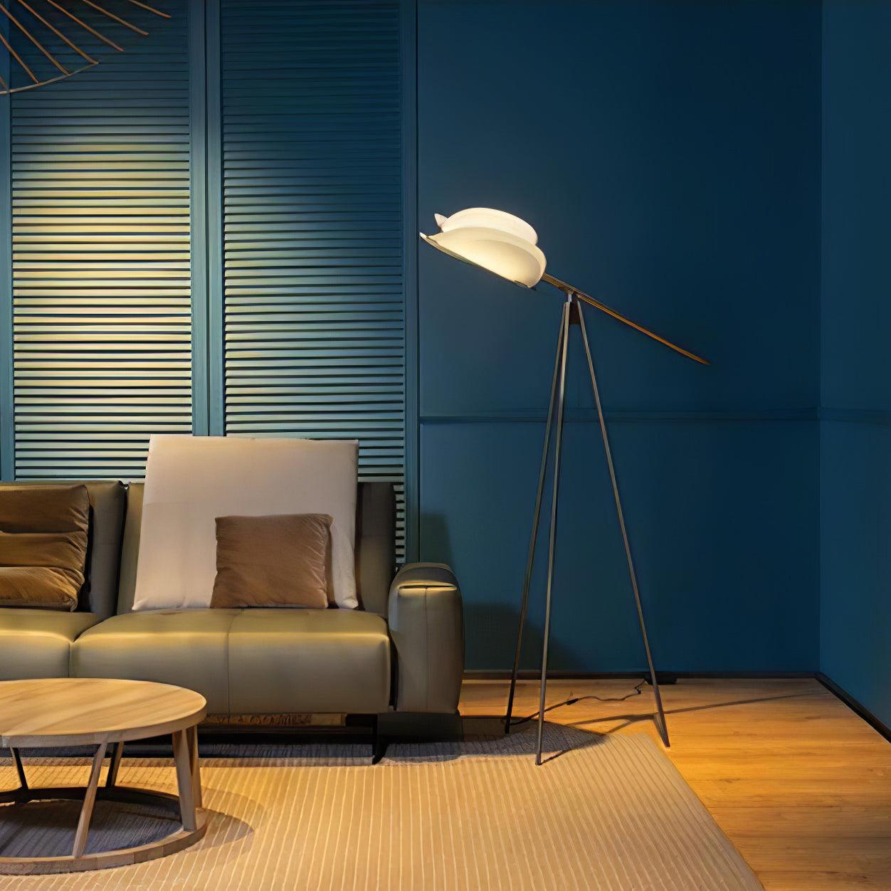 Heart Wing Tripod Floor Lamp - Adjustable Modern Standing Light for Living Room, Bedroom & Office - Perfect for Reading, Relaxing & Decorating