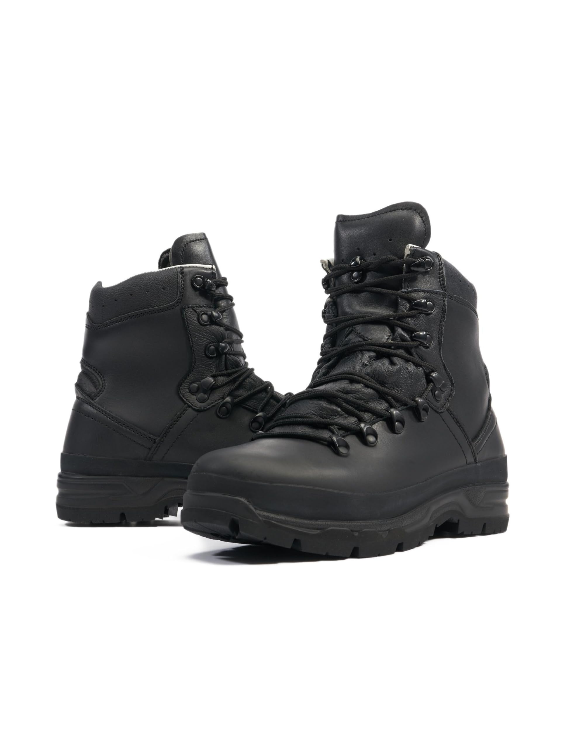 Men's Black & White Mountain Boots - Waterproof Hiking Shoes for Outdoor Adventures & Trail Walking