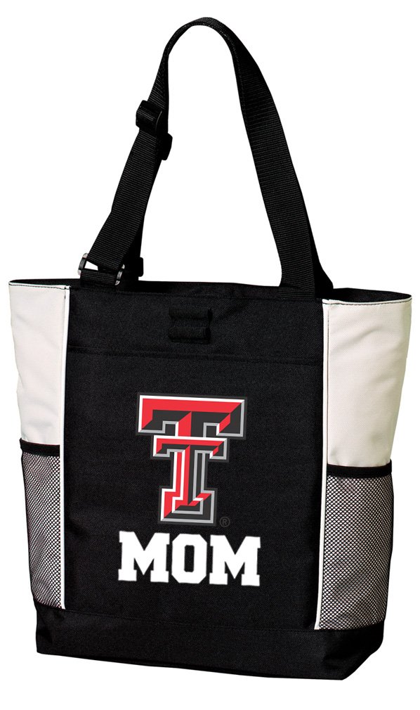 Texas Tech Mom Tote Bag - Stylish & Durable Canvas Tote for Women - Perfect for Beach, Pool, Travel, Shopping & Daily Use