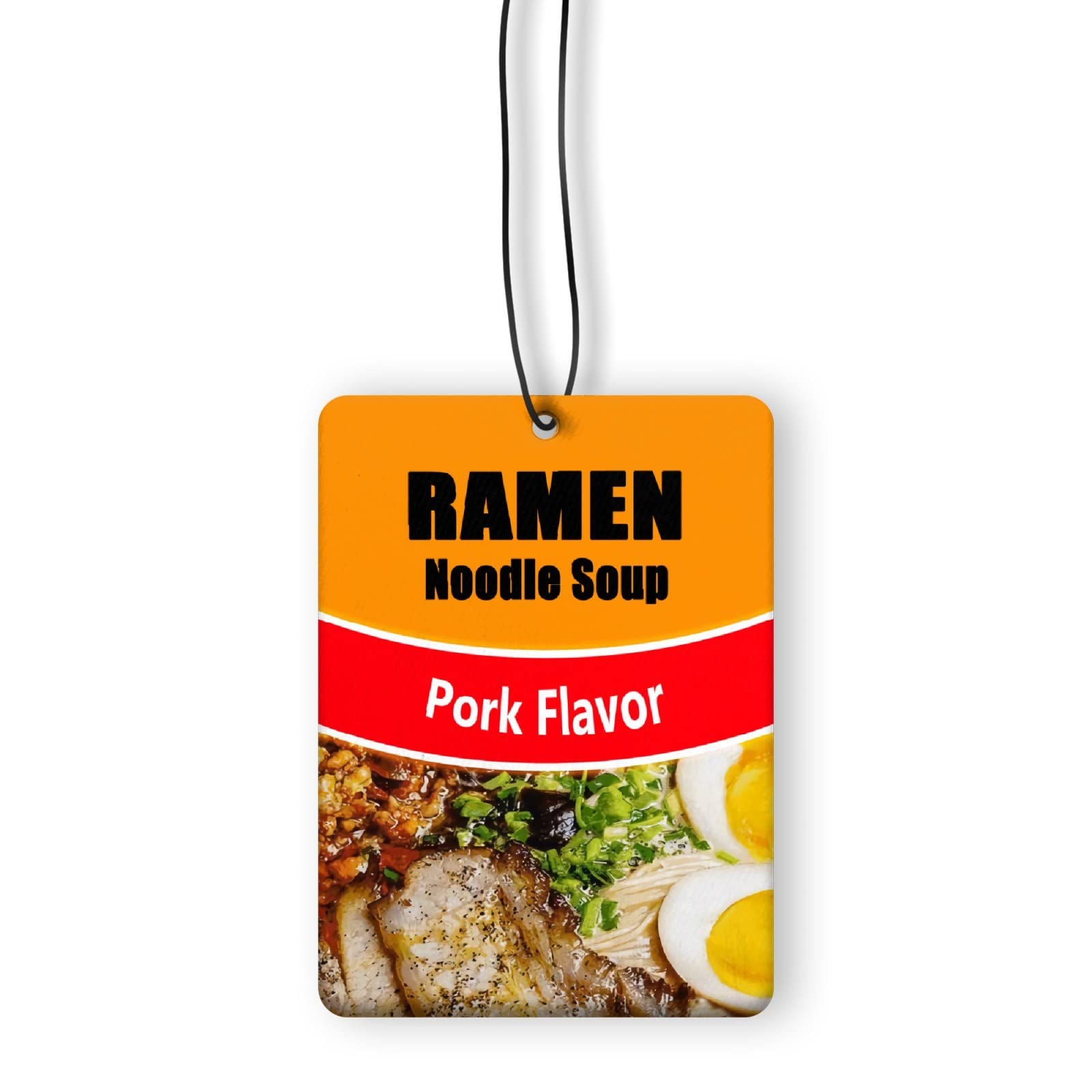 Pork Ramen Car Air Freshener - Hanging Mirror Scent for Auto/Bedroom/Bathroom