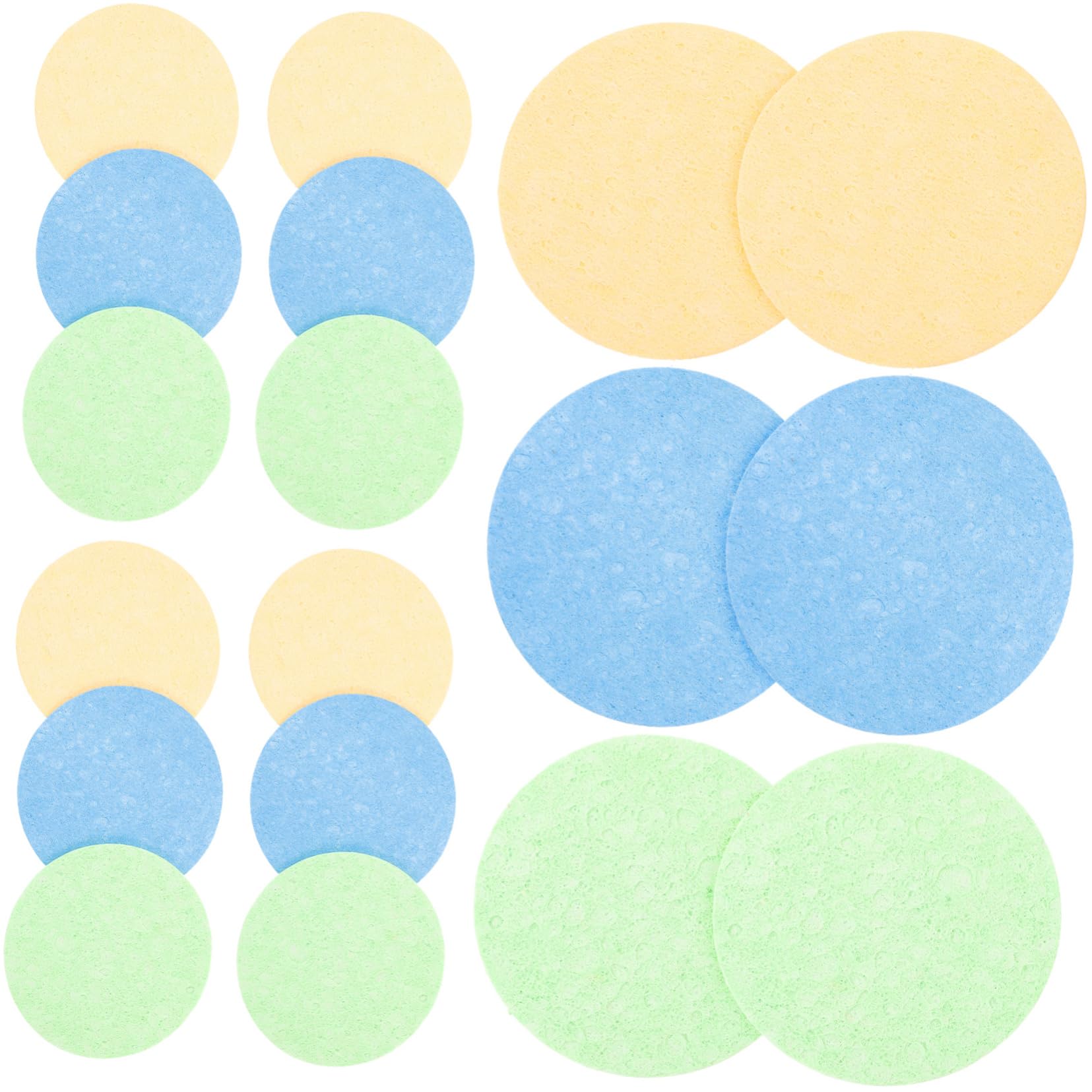 DOITOOL 30pcs Makeup Sponges - Natural Cellulose Facial Cleaning Pads for Makeup Removal, Exfoliating & Washing | Soft Bath & Spa Essentials for Daily Skincare Routine