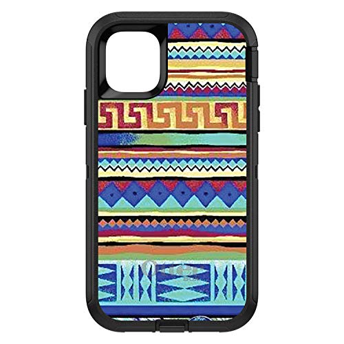 Blue Red Yellow Tribal Print On Black Case