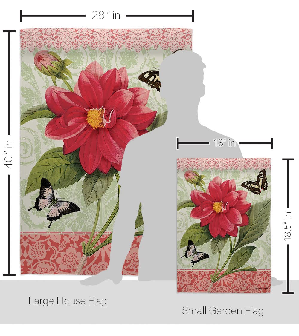 Double Dahlia Spring Floral Flags Set - 28