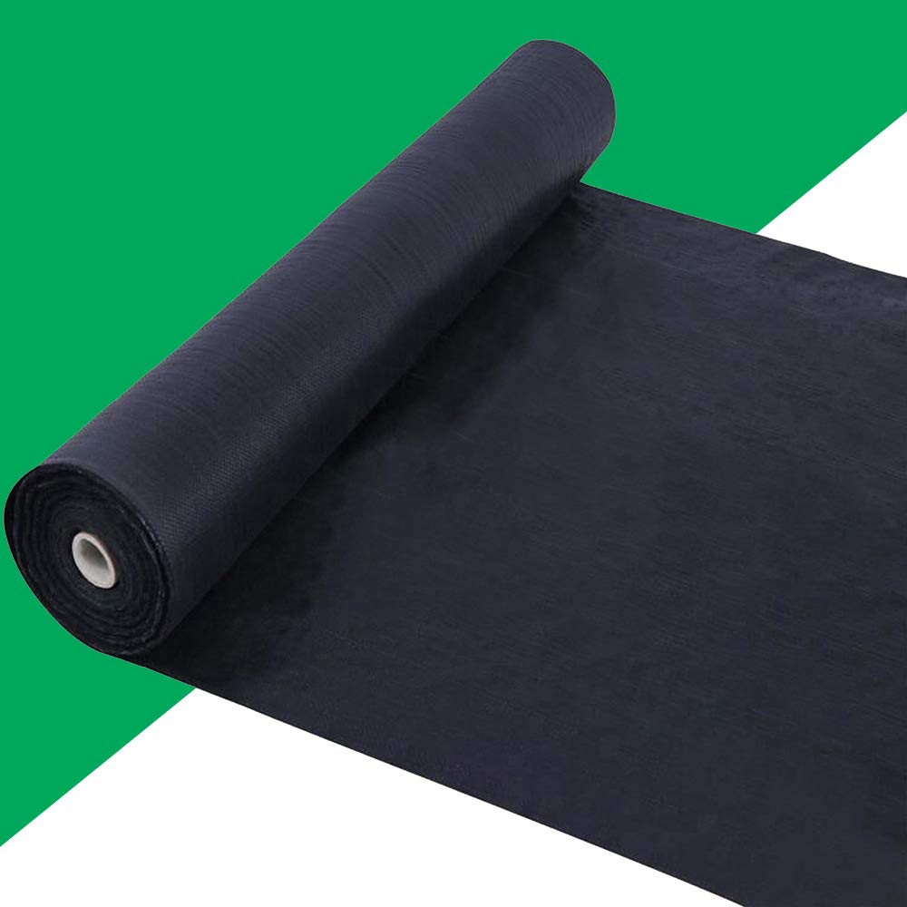 Premium 5oz Heavy Duty Weed Barrier Landscape Fabric - Commercial Grade Ground Cover for Gardening, 6ft x 300ft, Black | Ideal for Weed Control in Gardens, Landscaping Projects & Agricultural Use