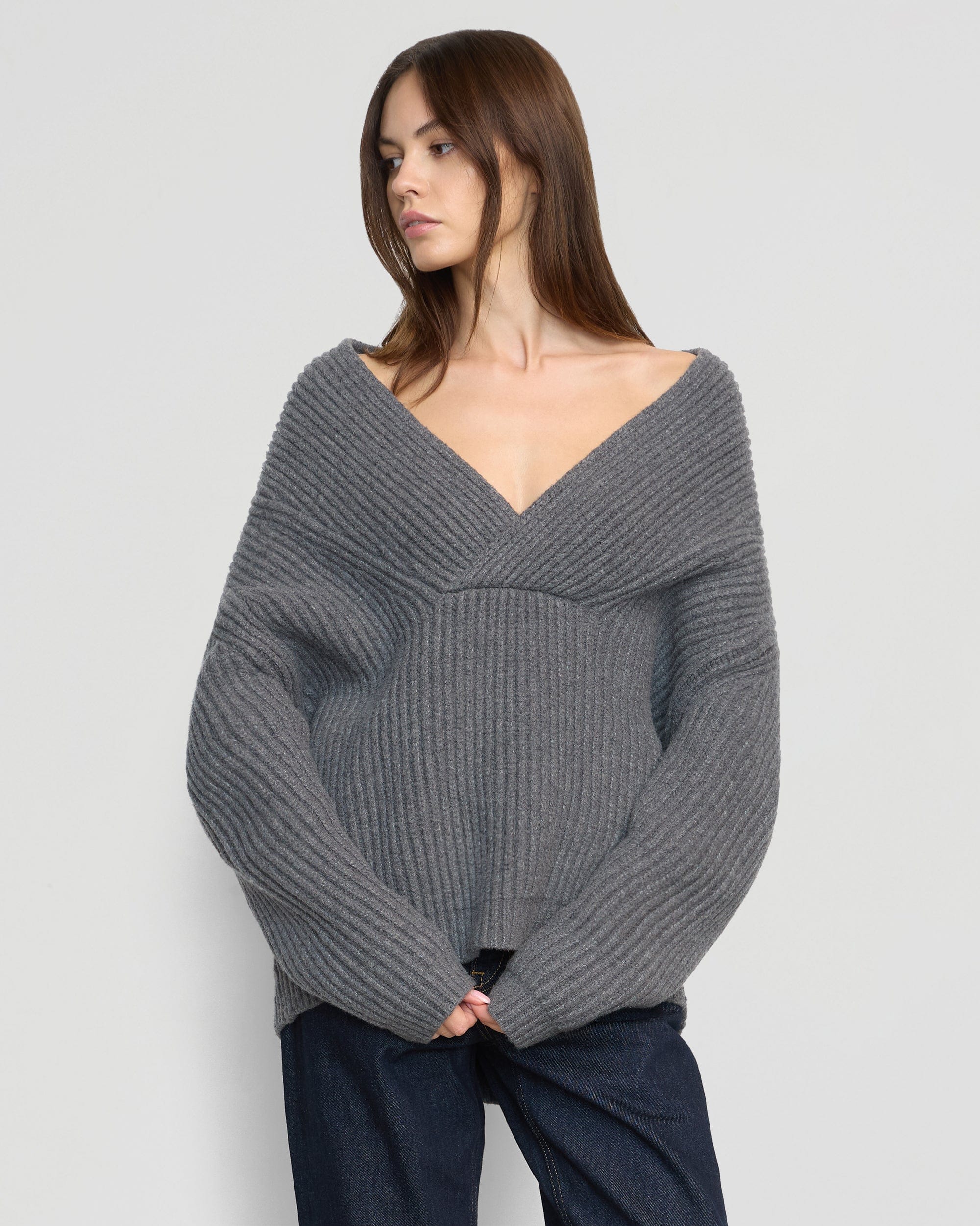 Campbell Shawl Collar Sweater for Women - Soft Knit Cardigan with Pockets - Cozy Winter Pullover for Office, Date Night & Casual Outfits