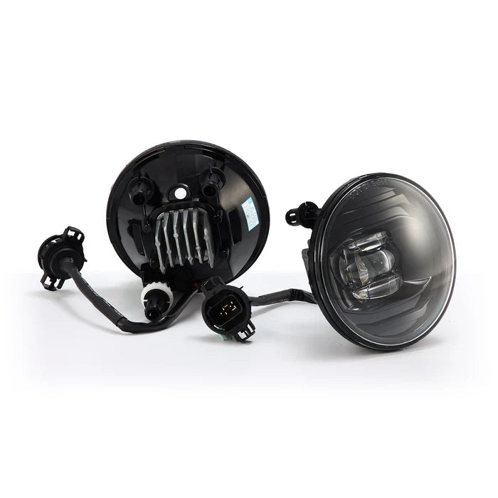 07-13 Chevrolet Avalanche & 07-14 Suburban/Tahoe Round Fog Light Replacement - Dual Color LED Projector Fog Lights for Enhanced Visibility in Rain/Snow/Night Driving