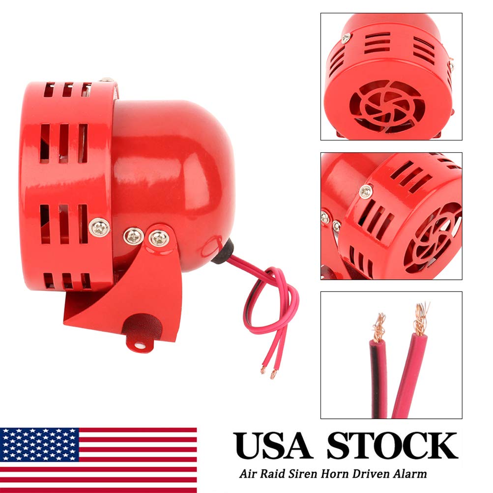 12V Electric Air Raid Siren Horn Alarm - Super Loud for Car, Truck & Motorcycle | Emergency Vehicle Warning & Safety Alert System
