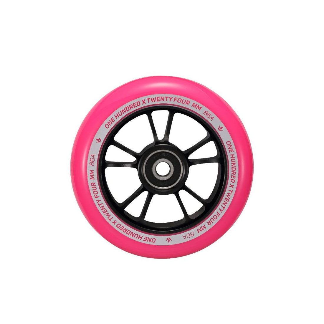Envy 100mm Skateboard Wheels - Pink & Black - High-Performance Wheels for Smooth Cruising & Street Skating