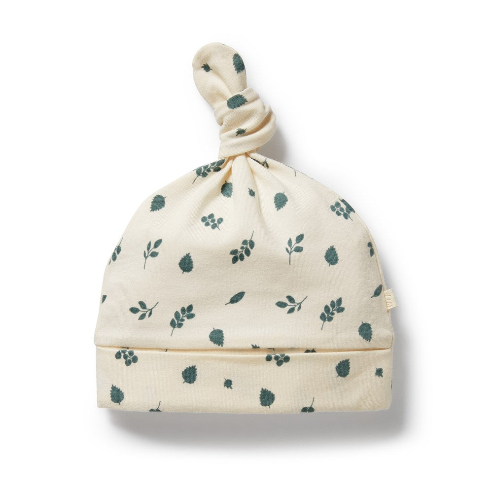 Twilight Leaf Organic Cotton Knit Hat for Women & Men - Warm Winter Beanie for Outdoor Activities, Hiking, and Casual Wear