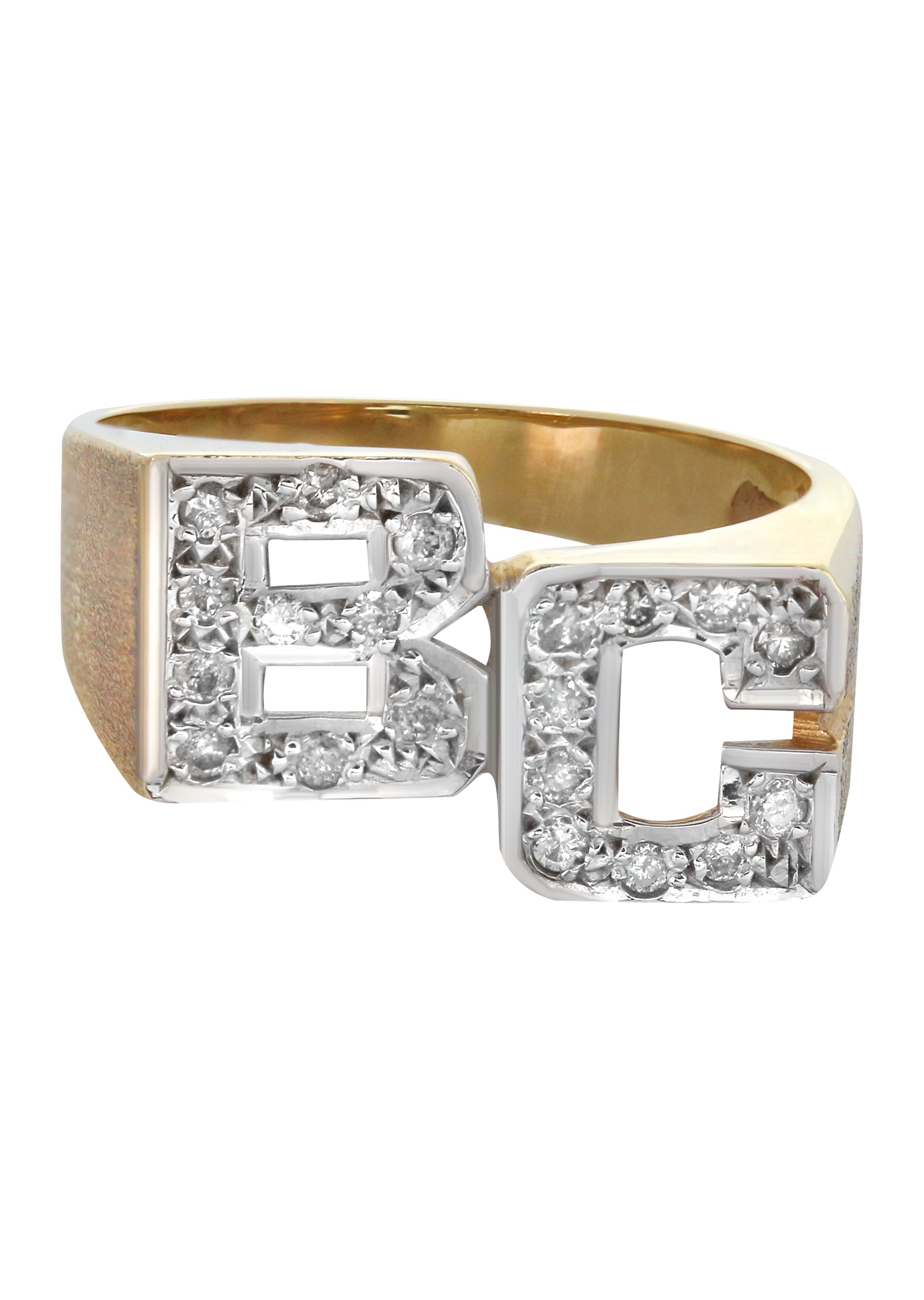 14K Gold Diamond Initial Name Ring for Women - Personalized Custom Engraved Letter Ring | Elegant Gift for Birthday, Anniversary & Valentine's Day