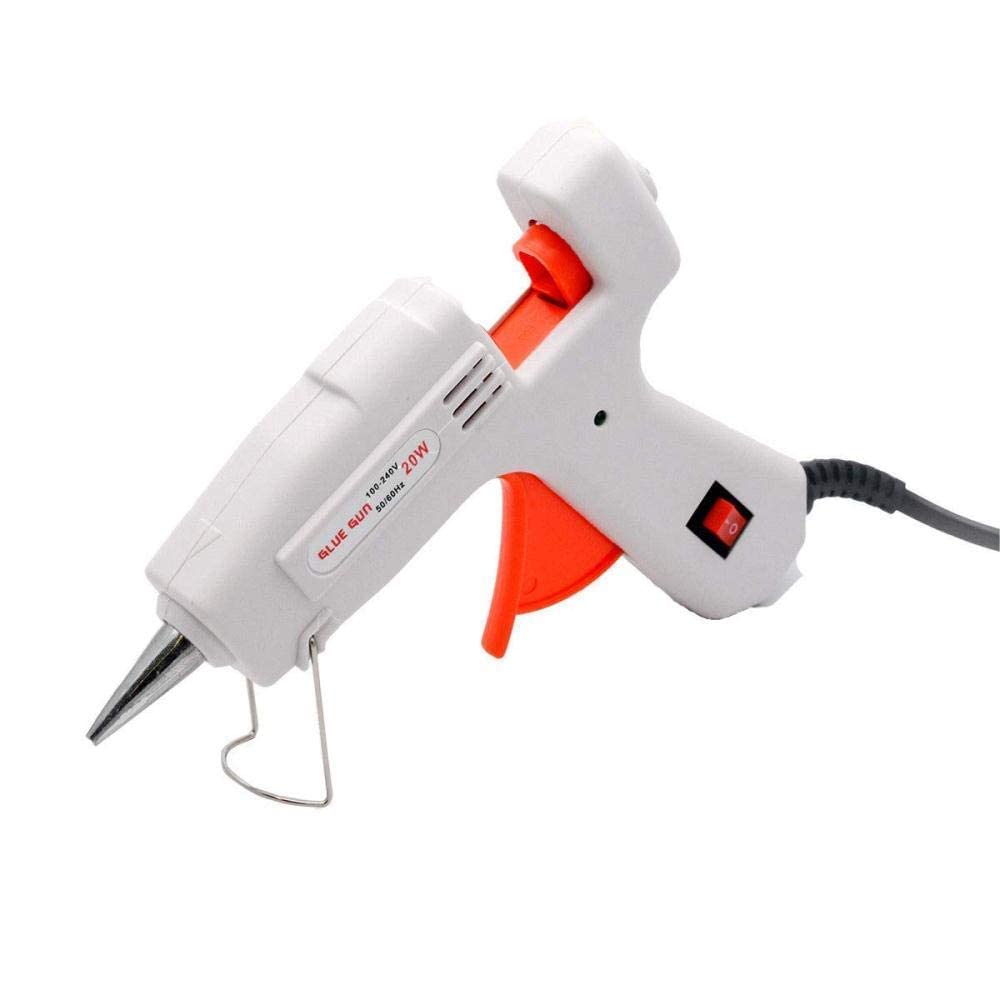 TOTMOX 20-Watt Mini Hot Glue Gun - Fast Heating & Removable Anti-Burn Cover - Perfect for DIY Crafts, Home Repairs, Scrapbooking, School Projects & Artistic Creations - Safe & Easy to Use for Kids & Adults