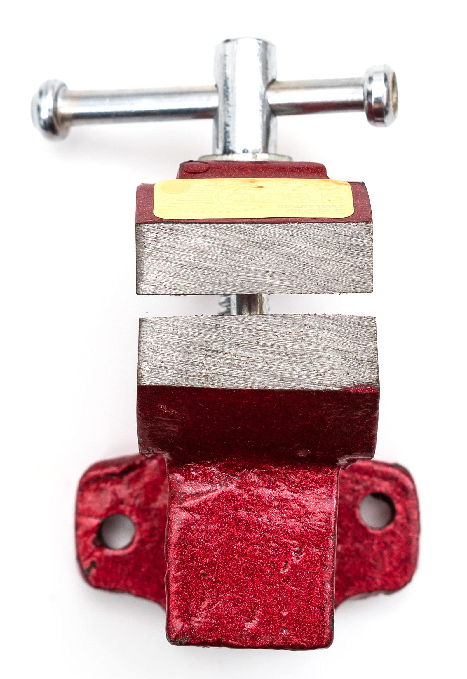 BRAVO 571 Red Cast Iron Baby Vice - 25mm Mini Bench Vise for Jewelry Making, Watch Repair & DIY Crafts - No Clamp Included