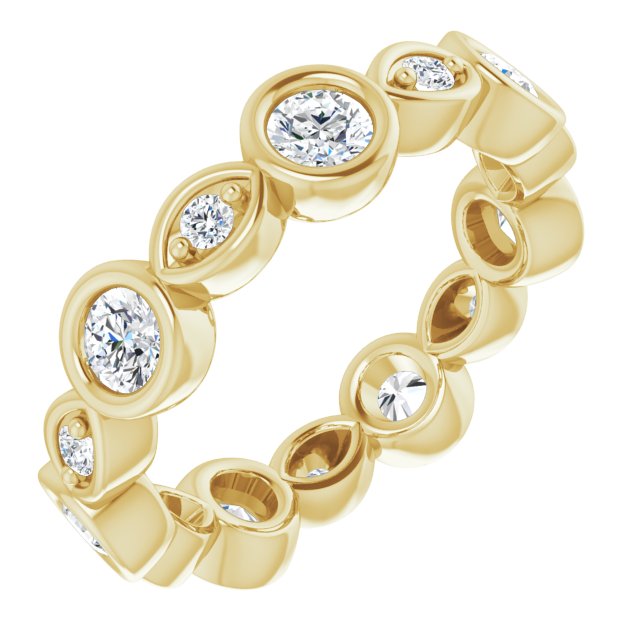 1.00 Carat Round Diamond Eternity Band Bezel Set Ring - Perfect for Anniversaries, Weddings & Special Occasions