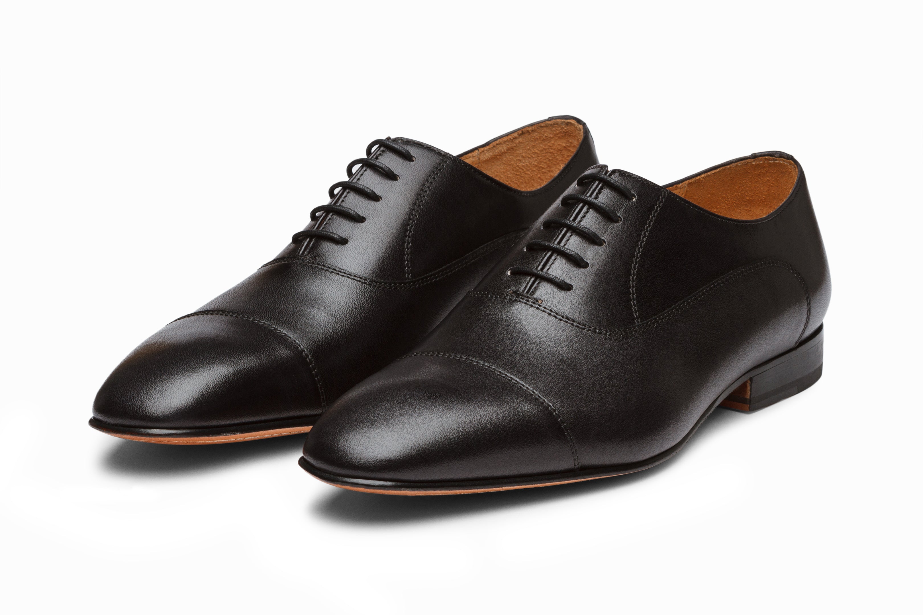 Black Captoe Oxford Dress Shoes for Men - Classic Formal & Business Attire | Perfect for Weddings, Office & Special Occasions