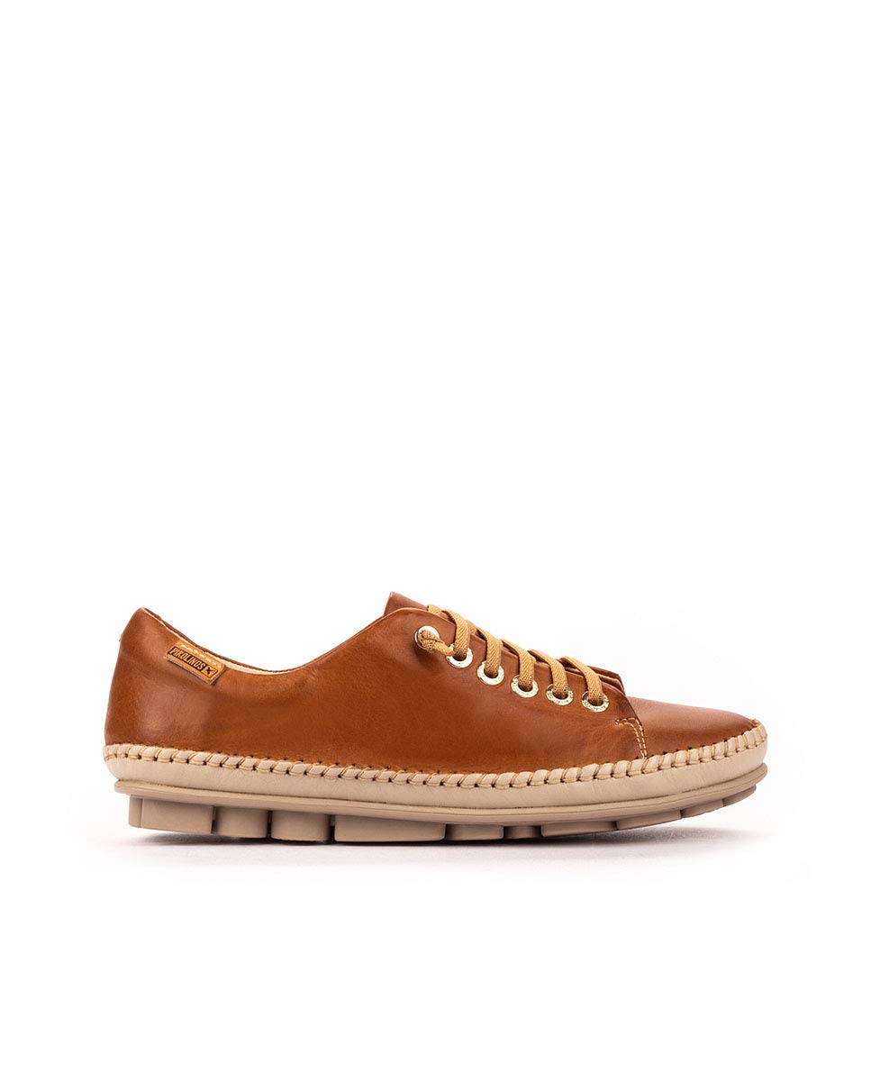 PIKOLINOS Riola W3Y Genuine Leather Loafers for Women - Comfortable Slip-On Shoes Size 6.5-7 US (Brandy Color) - Perfect for Office, Travel & Casual Wear