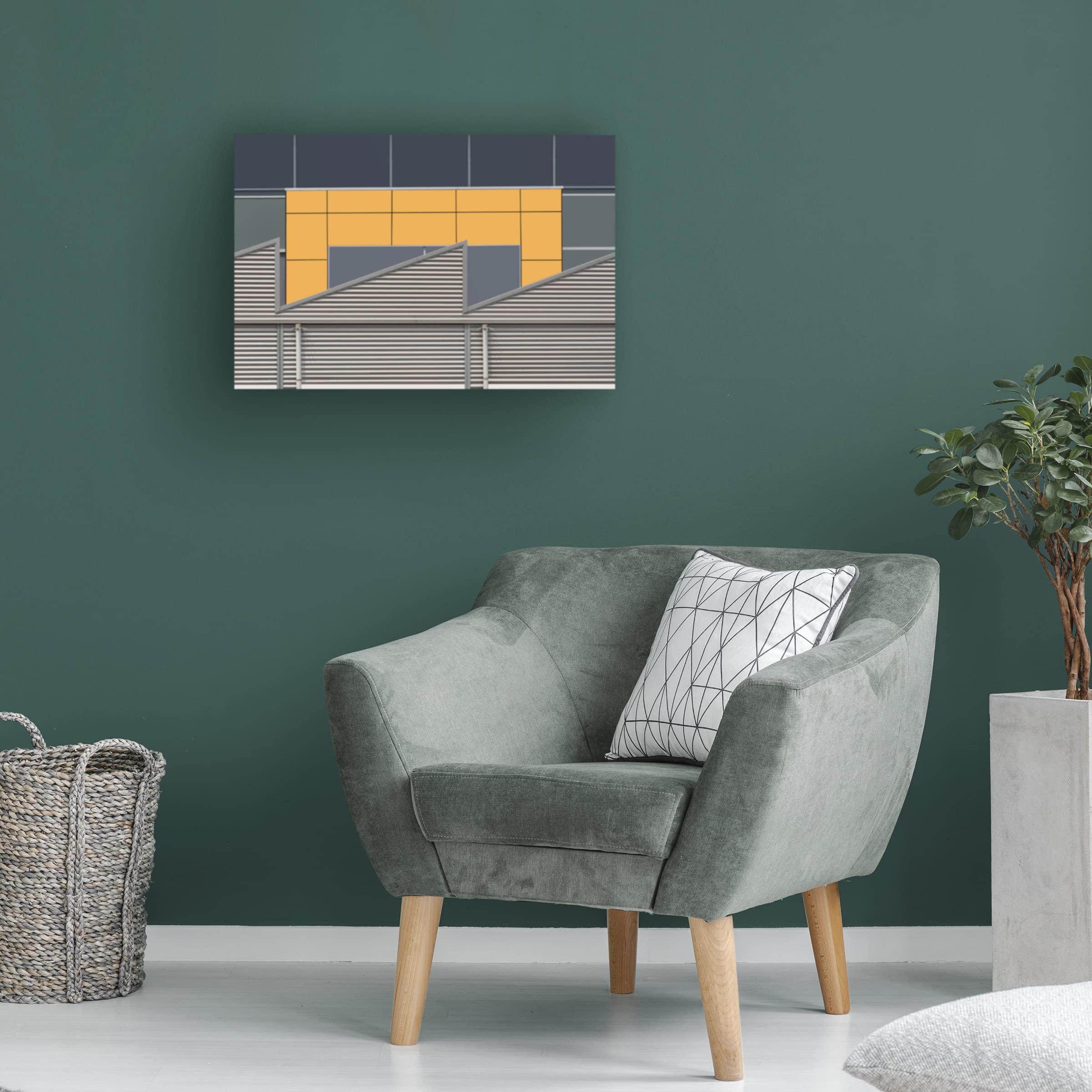 Trademark Fine Art 'Not Symmetric' Canvas Wall Art by Jan Niezen - Modern Abstract Painting for Living Room, Bedroom & Office Decor