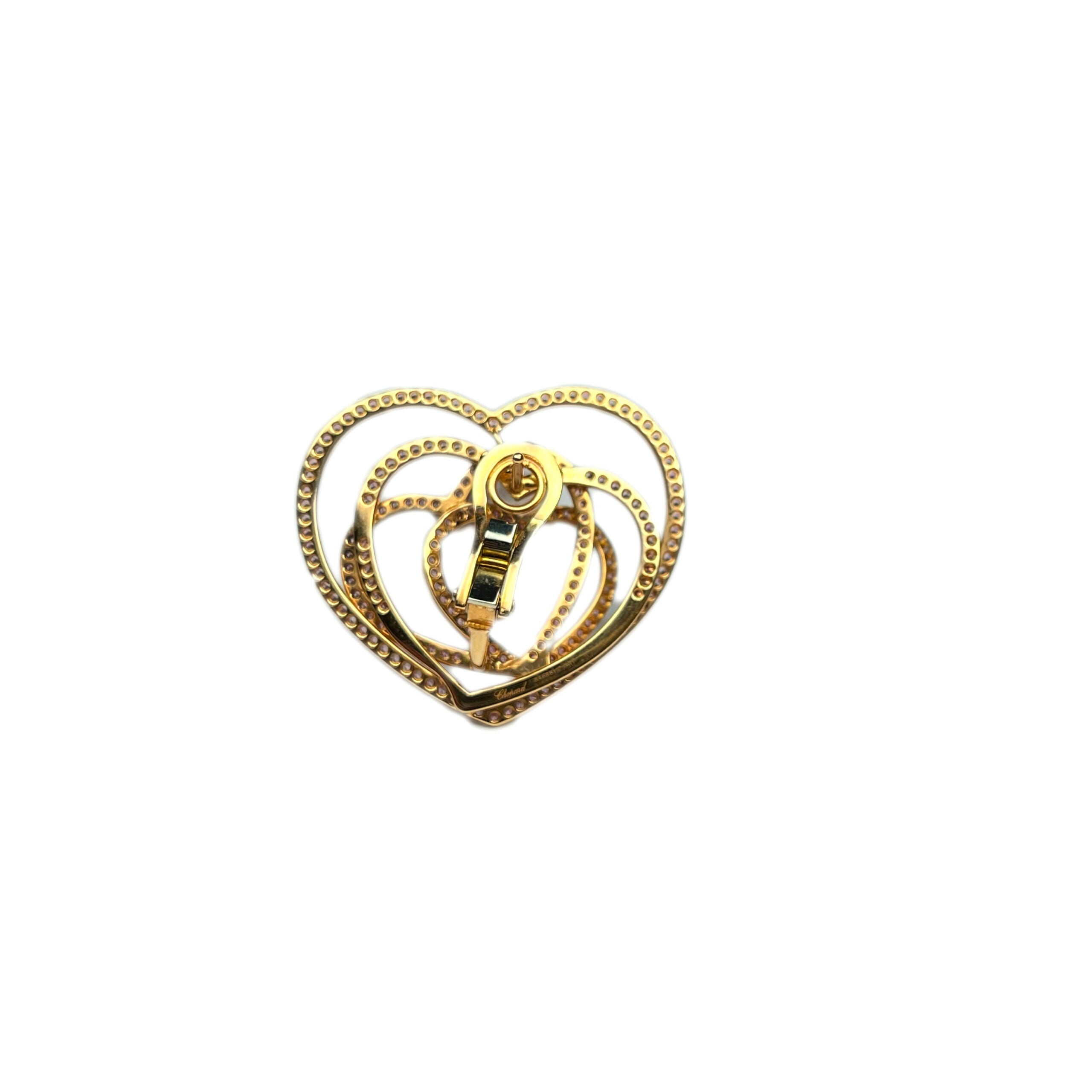 Chopard Cuorissimo Rose Gold Pink Sapphire Heart Stud Earrings for Women - Perfect for Valentine's Day Gifts, Anniversary Presents & Romantic Occasions