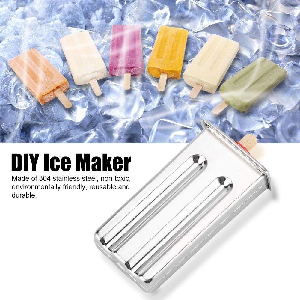 Fdit 2 Pack Stainless Steel Popsicle Molds - DIY Ice Cream & Ice Pop Maker for Homemade Treats - Perfect for Summer Snacks, Kids Parties & Healthy Desserts