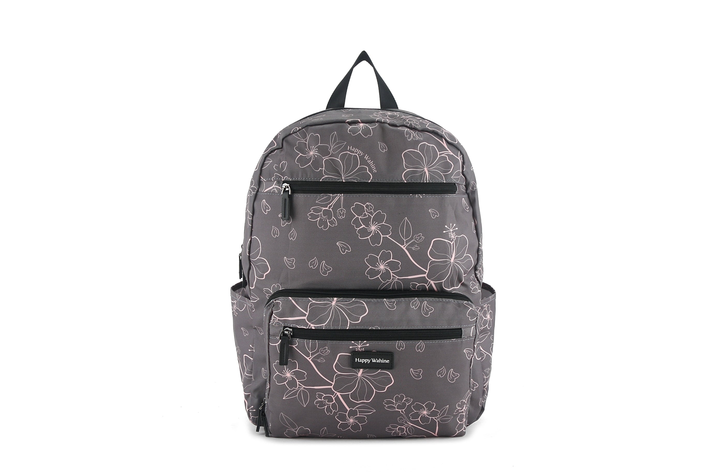 Melanie Sakura Grey Backpack - Stylish & Durable School, Travel & Work Bag for Women & Girls