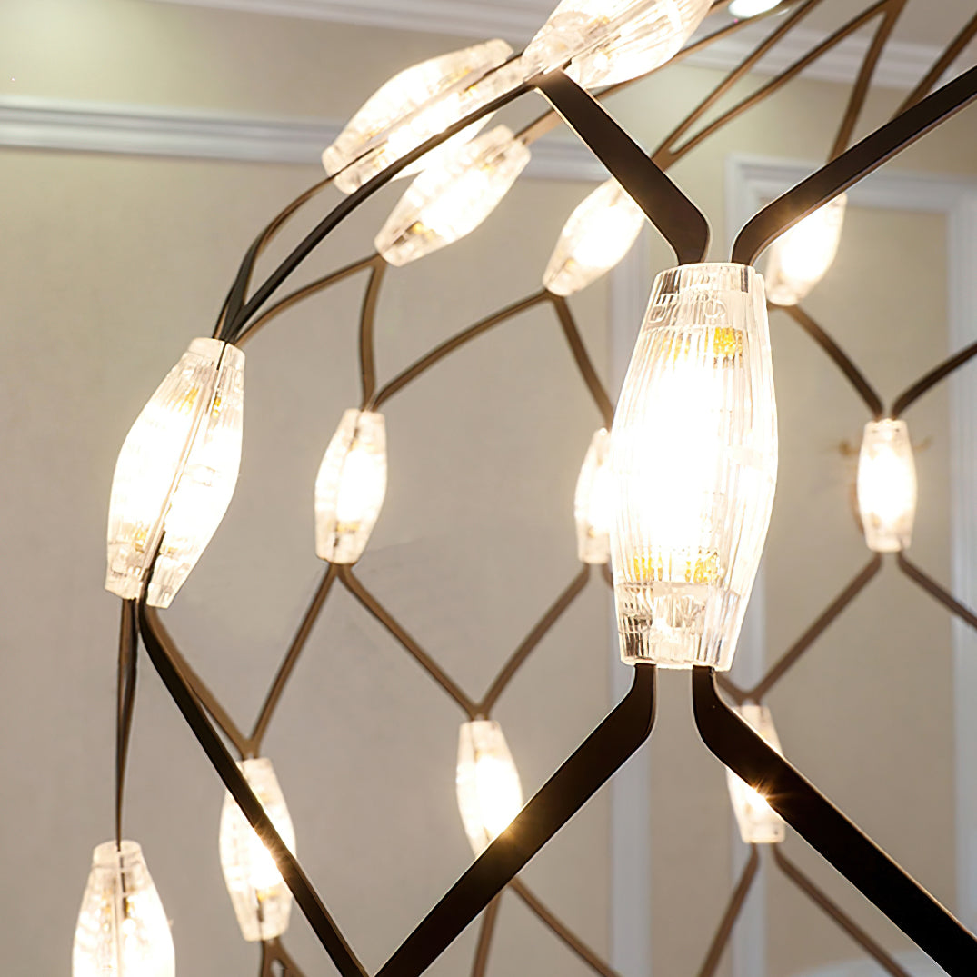 Modern Light Basket Pendant Lamp - Handwoven Rattan Hanging Light Fixture for Dining Room, Kitchen Island & Bedroom Decor | Boho Chic Ceiling Lighting
