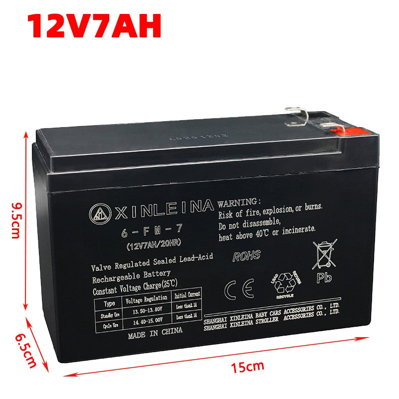 12V Rechargeable Battery for Kids Ride-On Cars, Bikes, Scooters & ATVs with Alarm System - Powering Fun Outdoor Adventures for Children