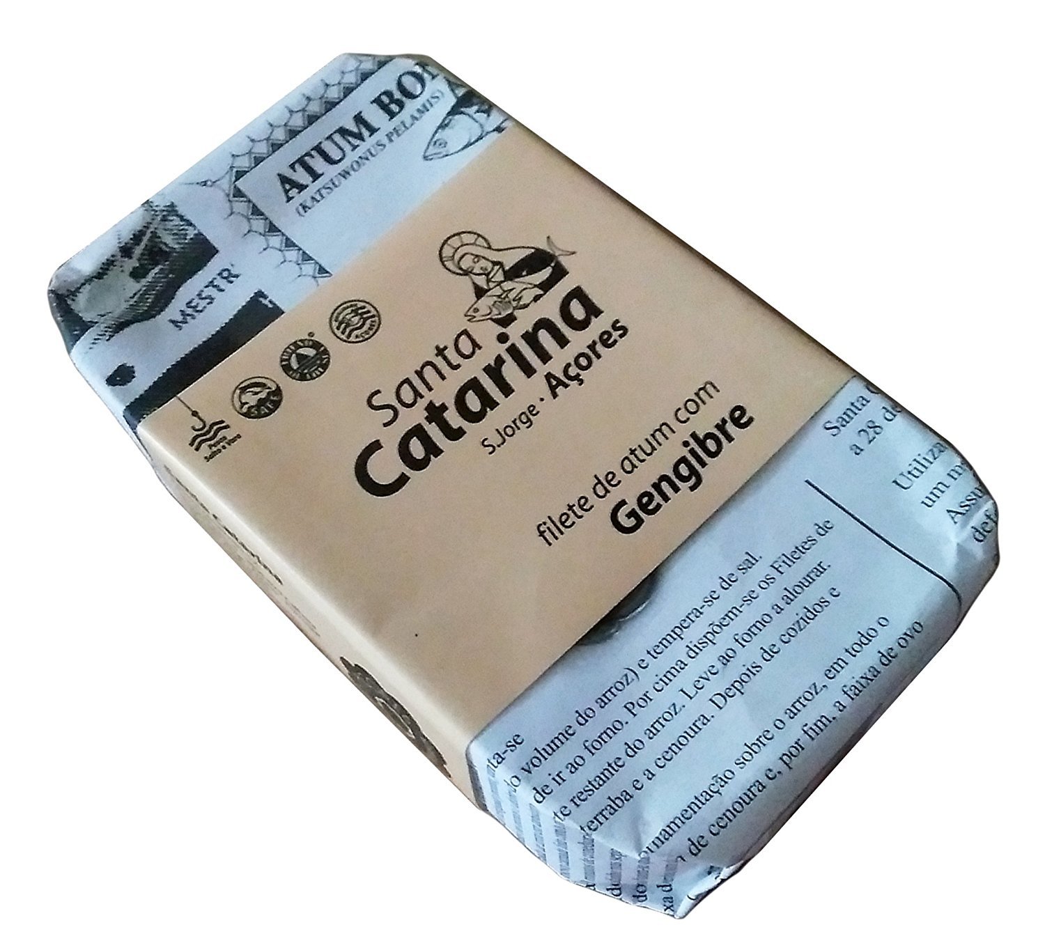 Premium Atum Santa Catarina Tuna Fillet in Olive Oil with Ginger - Wild Caught, High Protein, Keto & Paleo Friendly - Perfect for Salads, Sandwiches & Healthy Meal Prep