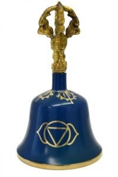 Authentic Blue Tibetan Third Eye Chakra Meditation Bell - Handcrafted Spiritual Healing Instrument for Yoga, Sound Therapy & Mindfulness Practices