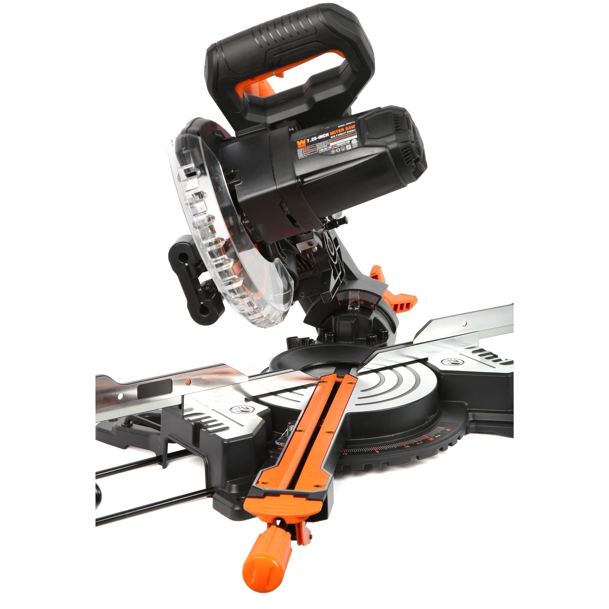 WEN MM0713 9.5 Amp 7.25-Inch Single Bevel Compact Sliding Compound Miter Saw with LED Cutline Guide - Perfect for Woodworking, DIY Projects, and Precision Cutting
