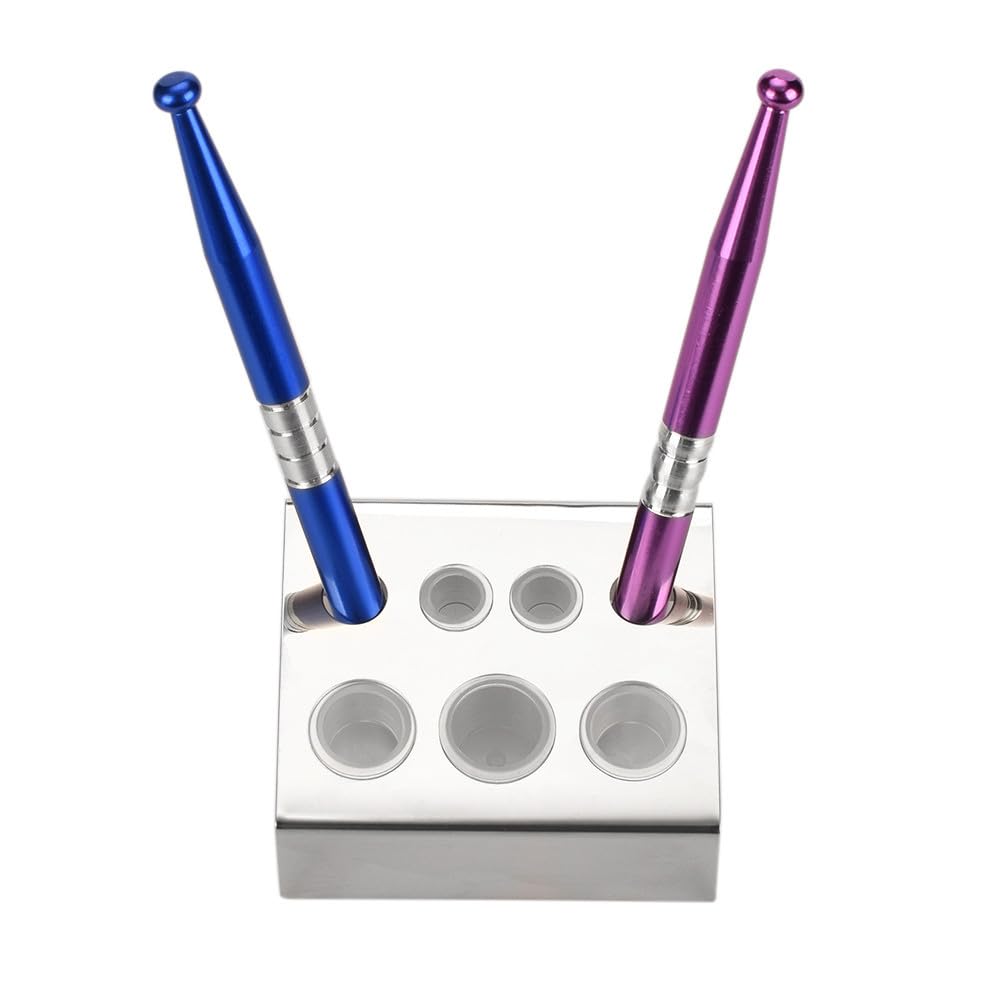 RAJry Stainless Steel Tattoo Ink Cup Holder - 7 Slot Tattoo Ink Cup Stand for Professional Tattoo Artists | Perfect for Tattoo Studios, Home Tattooing & Travel Tattoo Kits