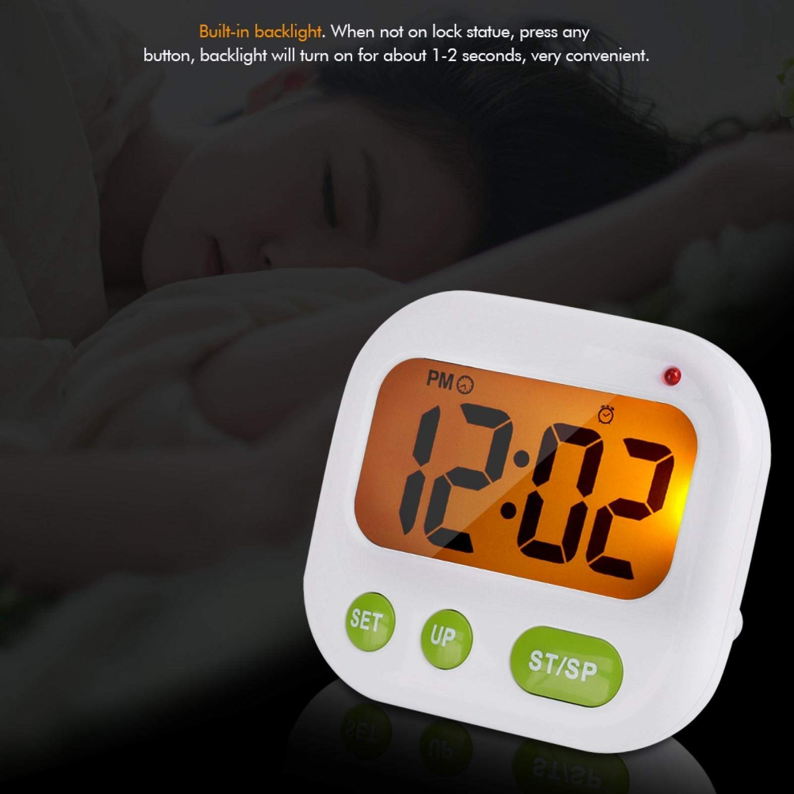 Digital Kitchen Timer with Large Display & Loud Alarm - Magnetic Backing & Stand - Perfect for Cooking, Baking, Sports, Games & Office Use