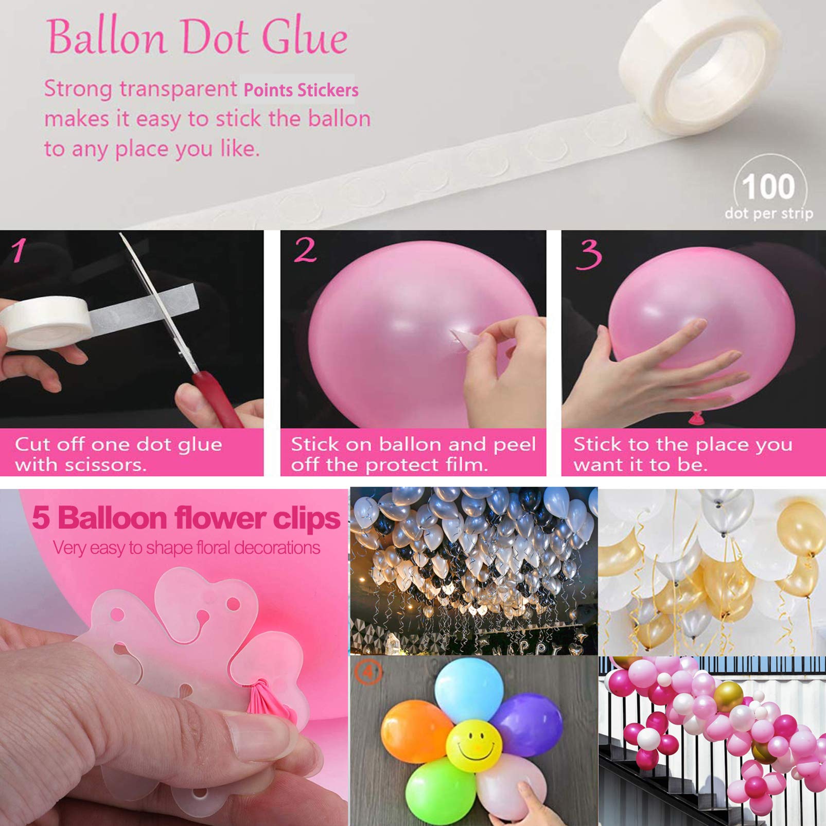 Gender Reveal Party Decorations Set - Pink & Blue Balloon Arch Garland Kit with Foil Balloons, Tassel Curtains & Backdrop Tools for Baby Shower, Birthday Celebrations & Photo Booth Decor