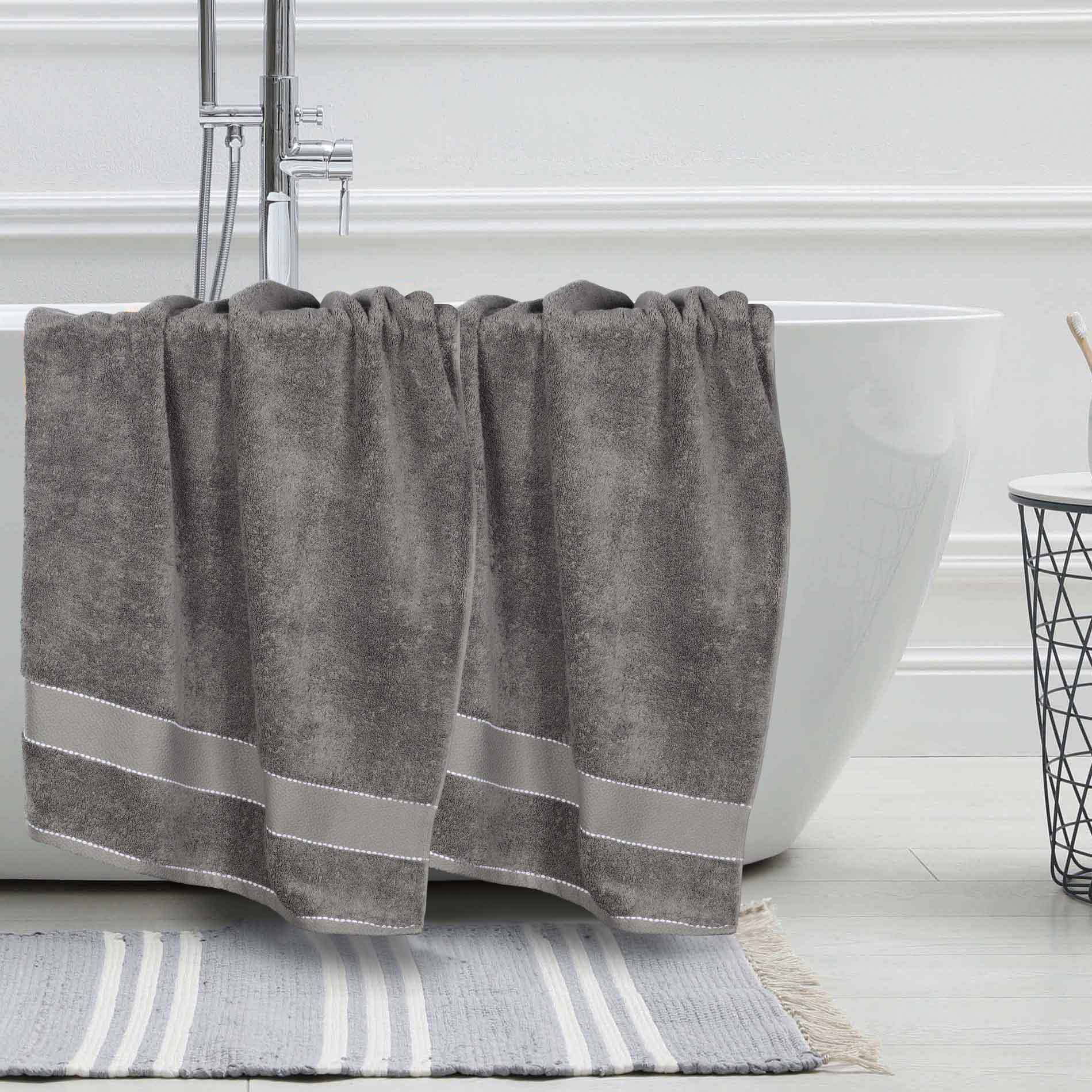 Premium Egyptian Giza Cotton Bath Towel Set of 2 - Ultra Absorbent & Soft Luxury Bath Sheets for Spa, Hotel & Home Use - Made in Egypt with Long-Staple Cotton