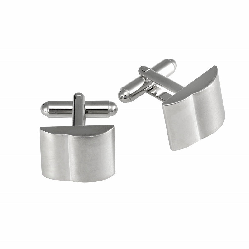 Elegant Rhodium & Brushed Plated Cufflinks for Men - Classic Dress Accessories for Weddings, Business & Formal Events