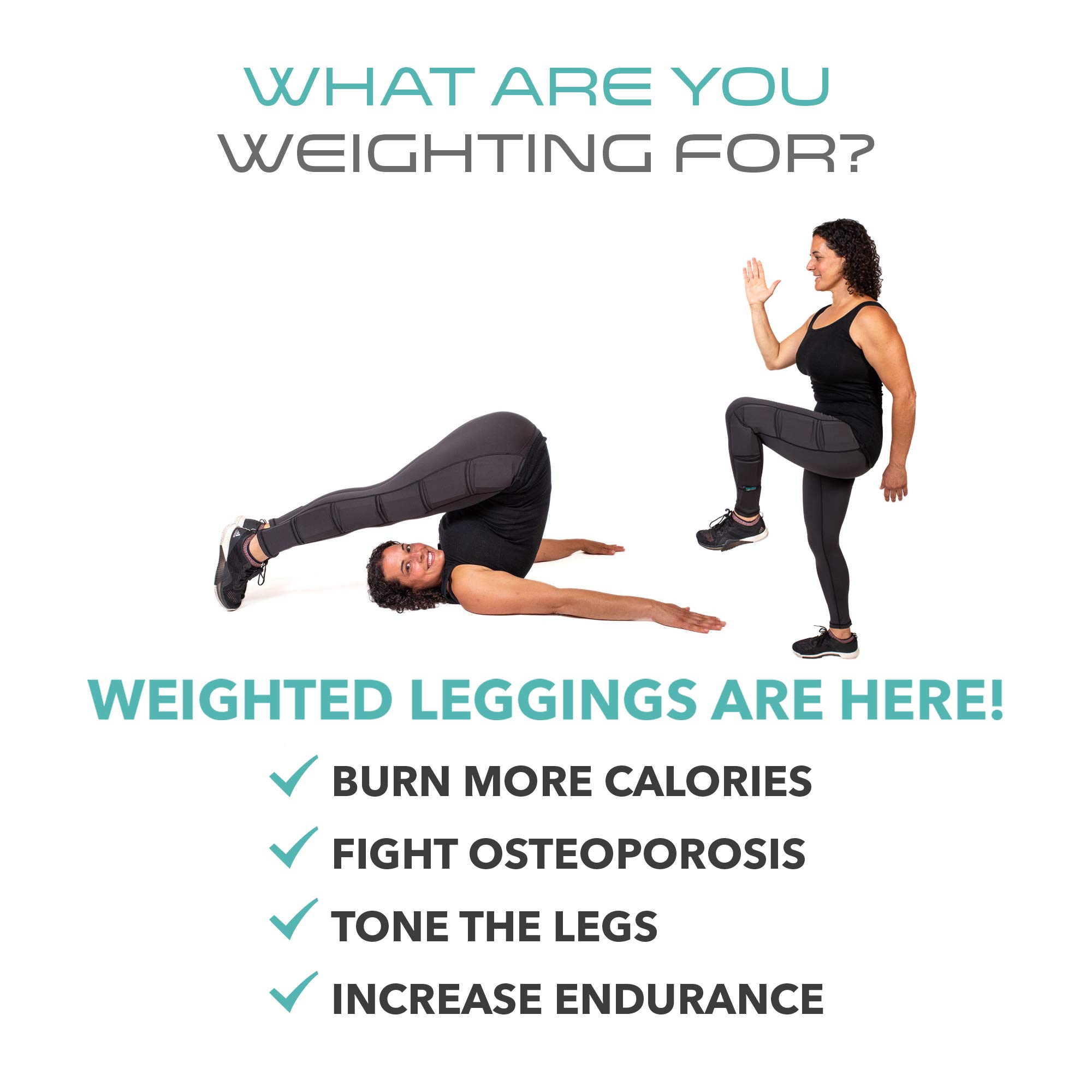 Best High-Waisted Weighted Workout Leggings for Women with 3 lbs Removable Weights - Perfect for Gym, Yoga & Strength Training