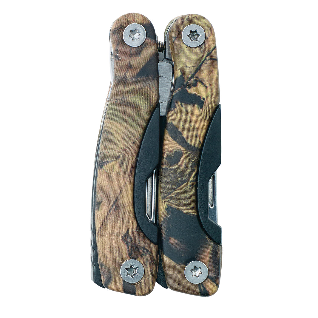 Caribee 11-in-1 Multi-Tool with Camouflage Design - Perfect for Camping, Hiking, Survival & Outdoor Adventures