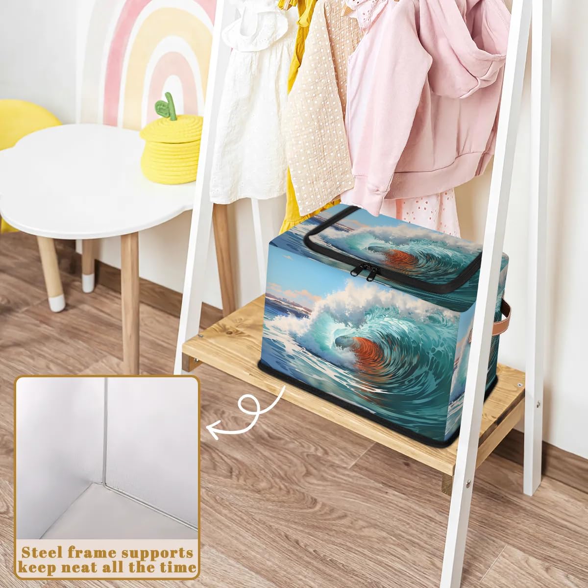 Collapsible Storage Bins with Lids - Stackable Fabric Storage Cubes for Clothes, Toys, Blankets | Dustproof Closet Organizer | Home & Office Organization Solution | Perfect for Bedroom, Nursery, and Garage Storage