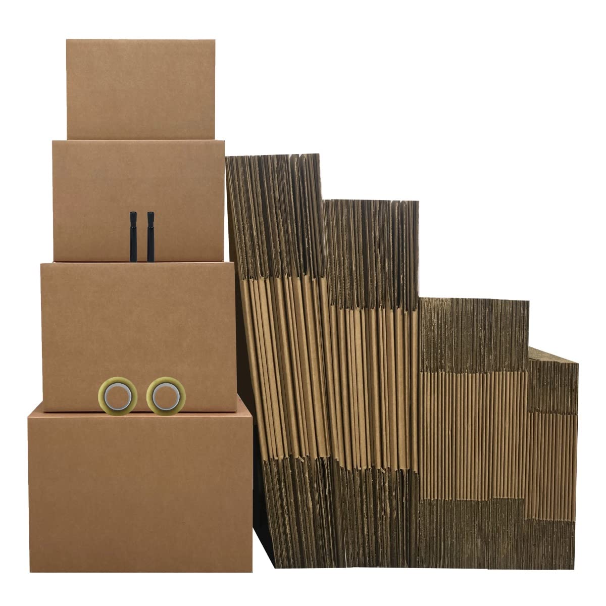 6 Room Economy Moving Kit - 82 Pack Moving Boxes with Essential Supplies for Home & Office Relocation | Perfect for Packing, Storage & Moving Day