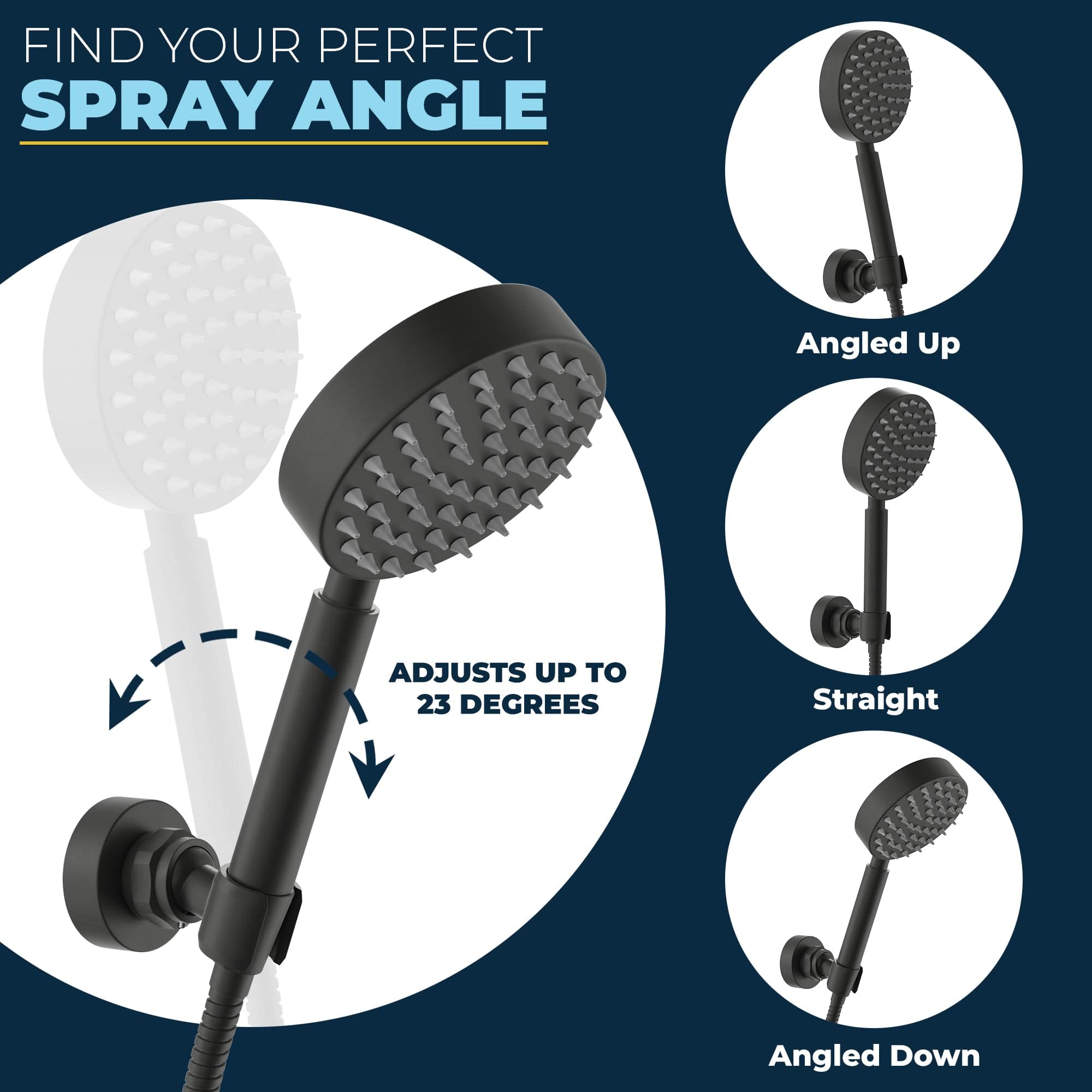 Premium All-Metal Dual Shower Head with Adjustable Arm & Wall Mount - 2.5 GPM Flow Rate - Perfect for Spa-Like Bathroom Upgrades & Water-Saving Home Renovations