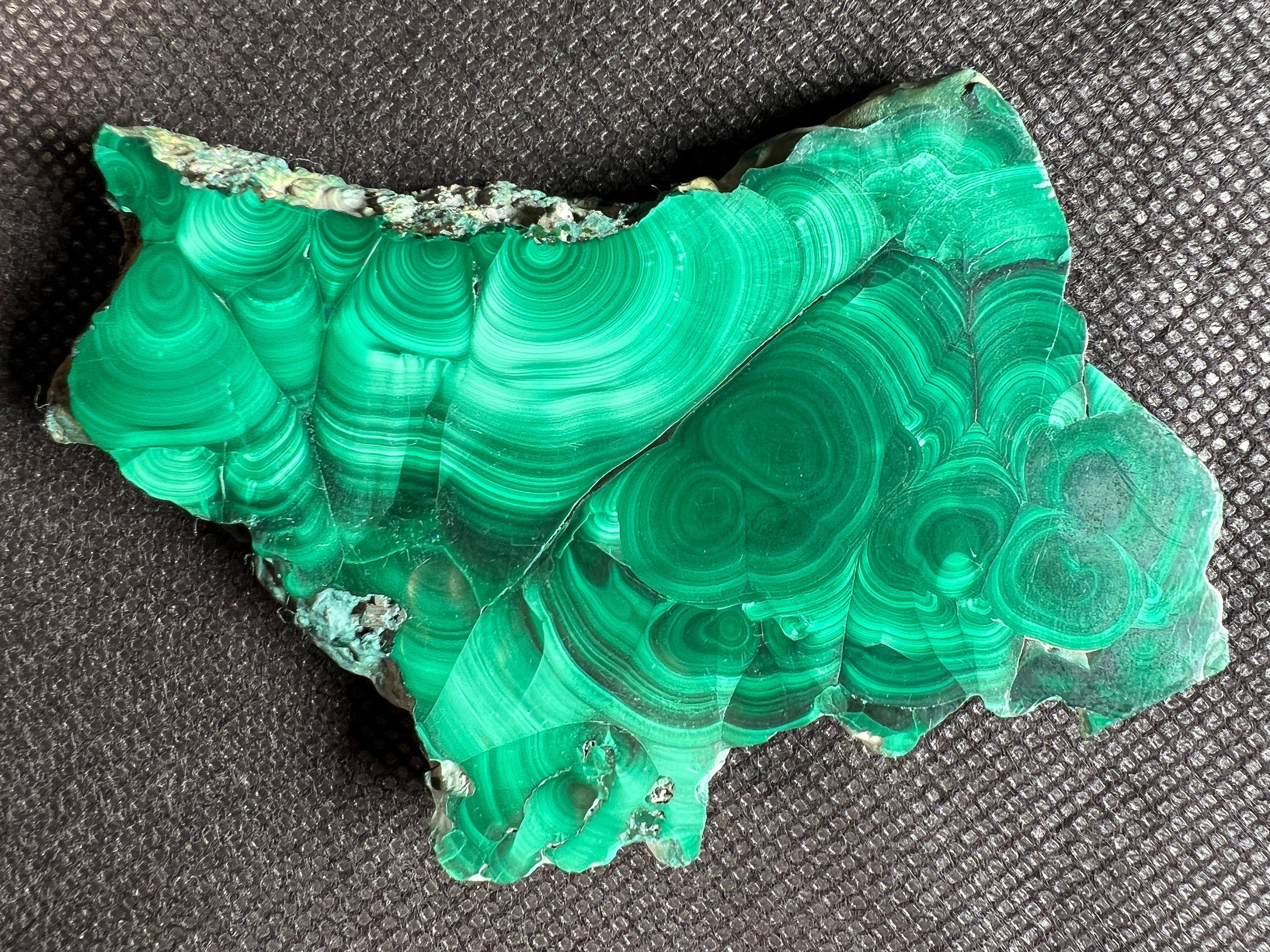 Natural Malachite Crystal Slab - Premium Green Malachite Stone for Jewelry Making, Unique Handcrafted Gift & Home Decor (50397) | Perfect for DIY Crafts, Healing Crystals Collection & Spiritual Decorations