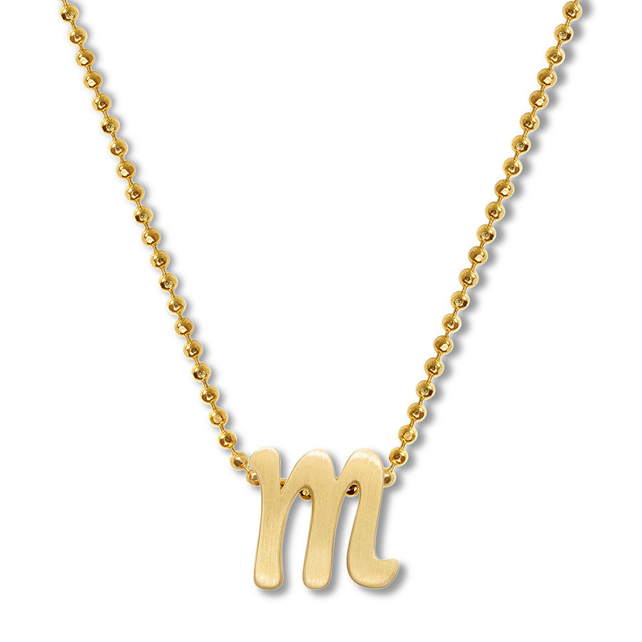 14K Yellow Gold Alex Woo Little Autograph Pendant Necklace - Elegant Personalized Jewelry Gift for Women, Perfect for Anniversaries, Birthdays & Special Occasions
