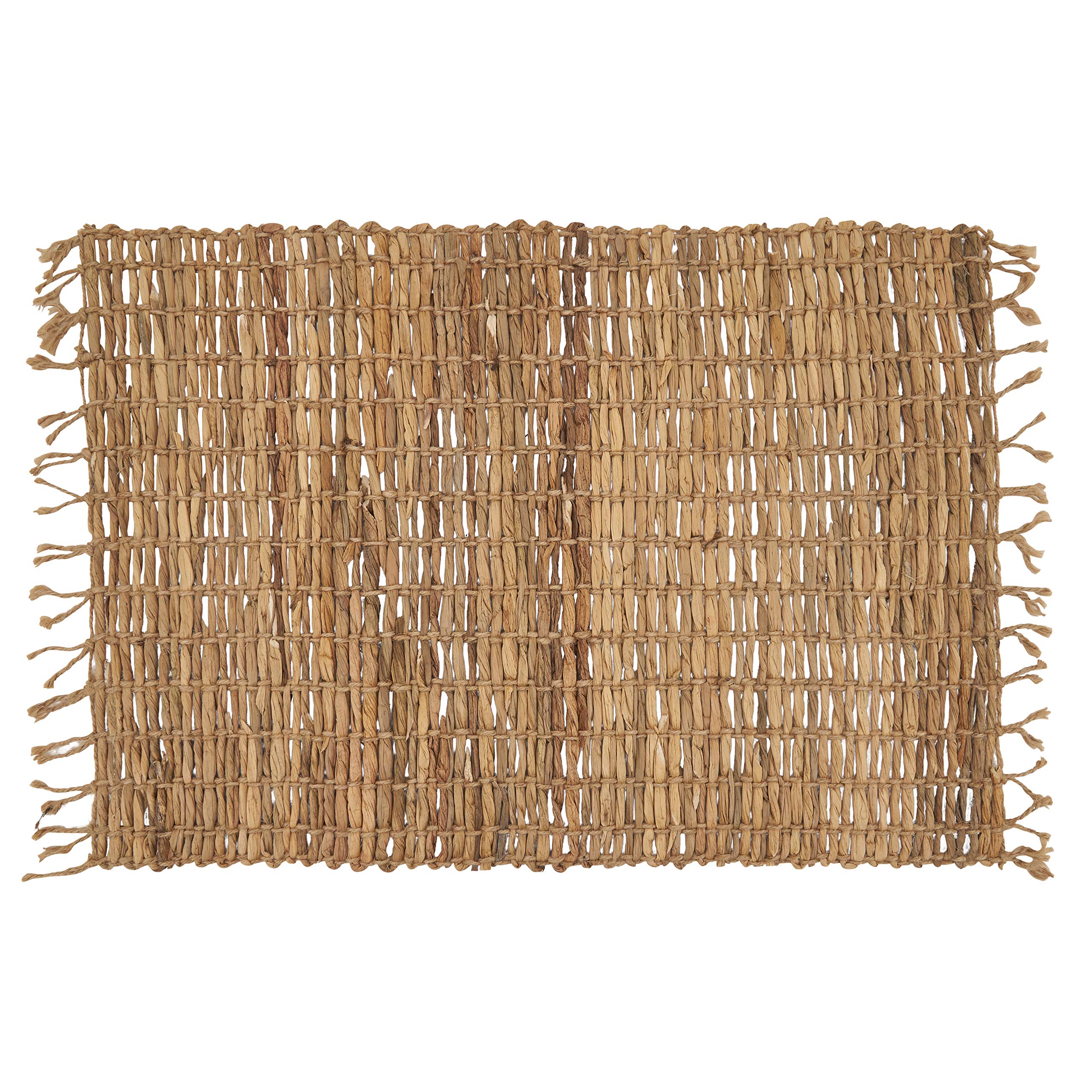 Eco-Friendly Water Hyacinth Placemats Set of 4 - Natural Woven Round Table Mats for Dining, Kitchen, Patio & Outdoor Decor